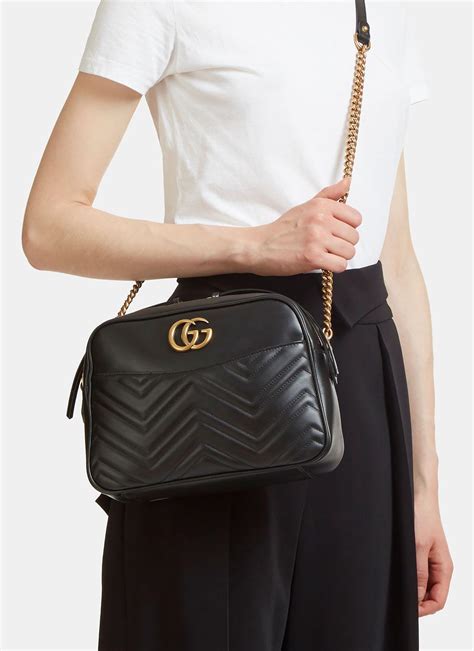 small GG matelassé shoulder bag .